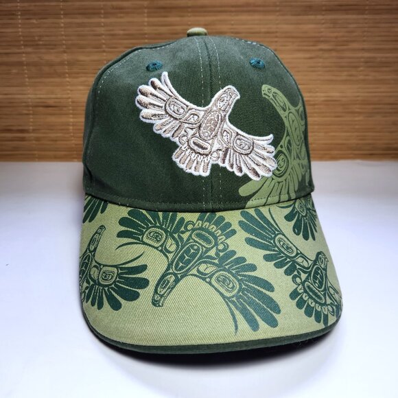 Haida First Nation 'Eagles First Flight' Stretch Fit Ball Cap Hat Lg - Xl - Picture 1 of 10